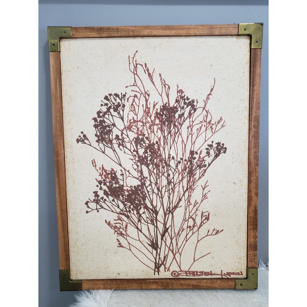 Vintage‎ 1980 SHELTON JEPSON Hand Screen Print Framed MCM Wall Decor Mid Century